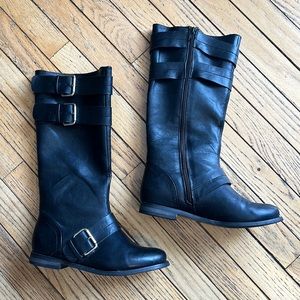 Black Leather Knee High Boots sz 7